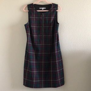 Trina Turk Fitted Sleeveless Plaid Dress